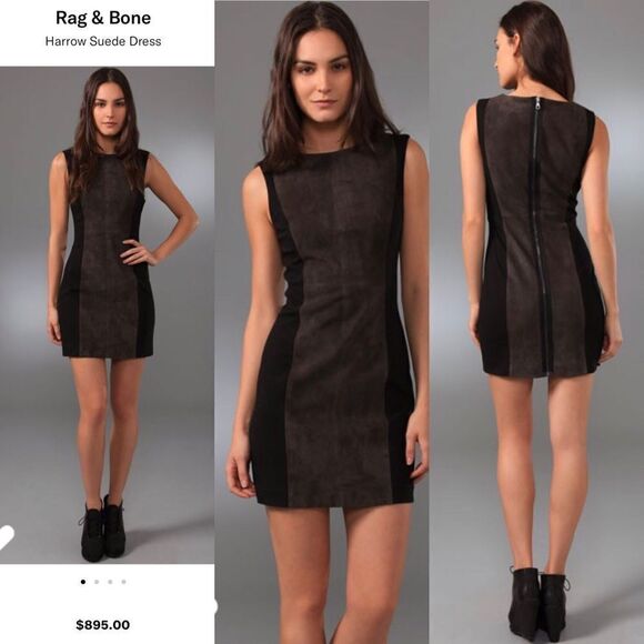 💛 $895 Rag and Bone Harrow Suede Dress - Picture 2 of 10